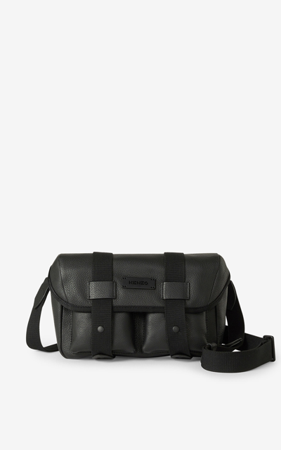Kenzo Sac Ceinture Courier En Cuir Grainé