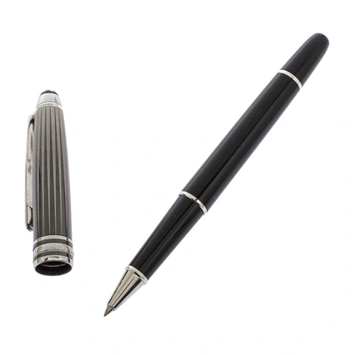 Pre-owned Montblanc Meisterst&uuml;ck Solitaire Dou&eacute; Black & White Rollerball Pen