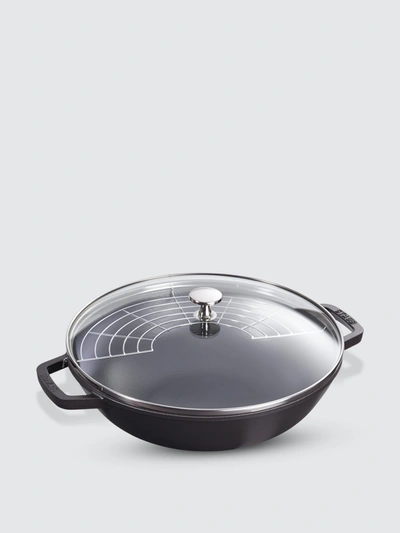 Staub Enameled Cast Iron 4.5-qt. Perfect Pan With Lid In Matte Black