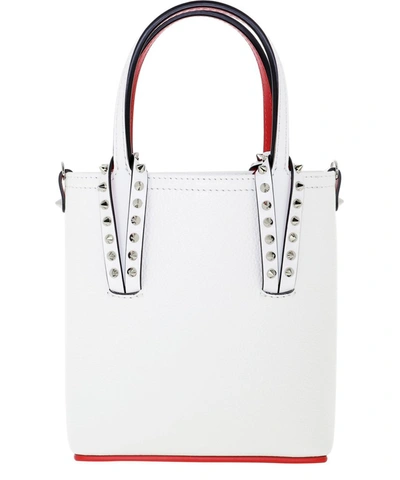 Christian Louboutin Cabata Hand Bag In White Leather
