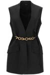 Givenchy Chain-link Belt Vest Jacket In Black