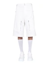 Alexander Mcqueen Men's Japanese Gabardine Shorts In White