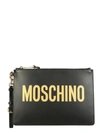 MOSCHINO POUCH WITH MAXI LOGO