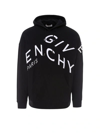 Givenchy Black Embroidered Refracted Logo Hoodie