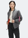 Alpha Industries Ma-1 Flight Jacket In Gunmetal & Emergency Orange