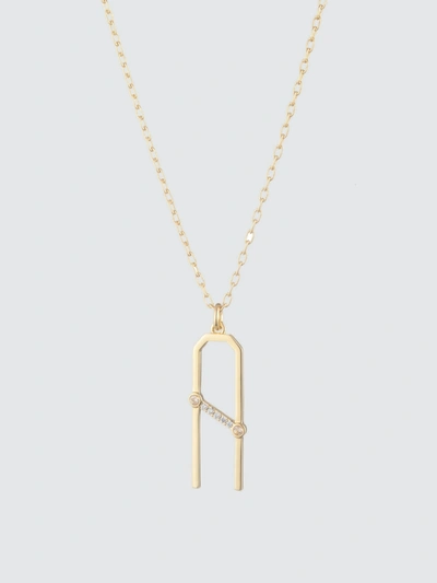 Bonheur Jewelry Ariella Letter A Necklace In Gold