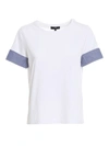 Fay Turn-up Sleeve T-shirt In White In White