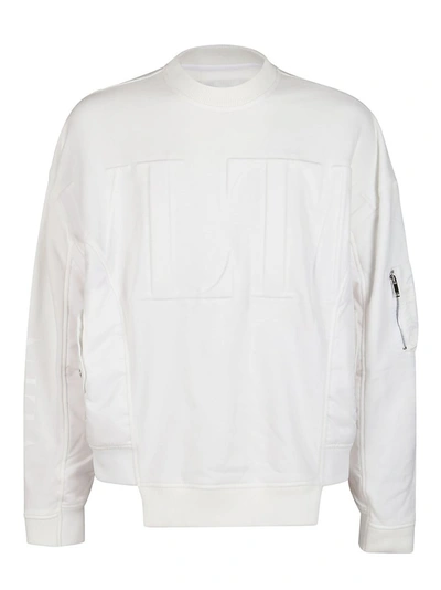 Valentino Side Pockets Sweatshirt In White