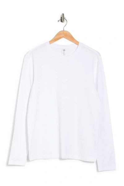 90 Degree By Reflex Crew Neck Long Sleeve T-shirt In White