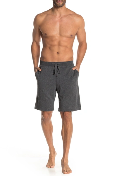 Daniel Buchler Drawstring Lounge Shorts In Charcoal Heather