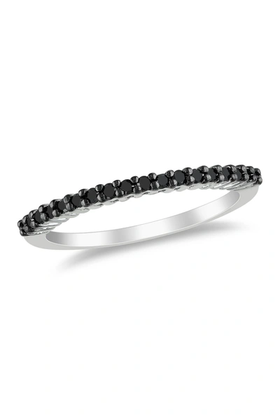 Delmar Sterling Silver Black Diamond Anniversary Ring