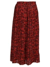VALENTINO VALENTINO LE ROUGE PRINT PLEATED SKIRT