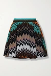 MISSONI METALLIC CROCHET-KNIT MINI SKIRT