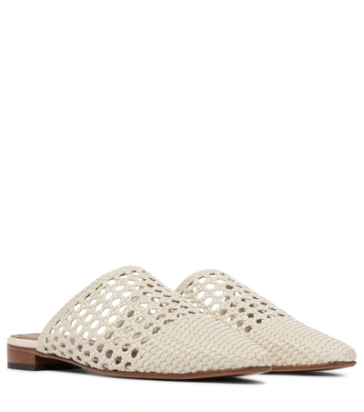 Souliers Martinez Espalmador Leather Slippers In Beige