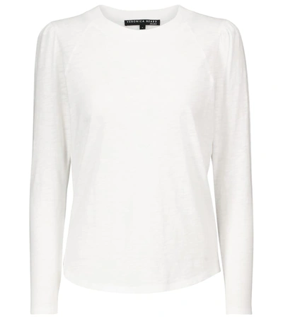 Veronica Beard Mason Long Sleeve T-shirt In White