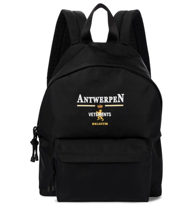 Vetements Antwerp Logo Backpack In Black