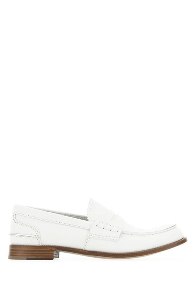 Church's Pembrey Leather Penny Loafers In White