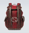 GUCCI HOUNDSTOOTH AND STRIPED BACKPACK,P00533773