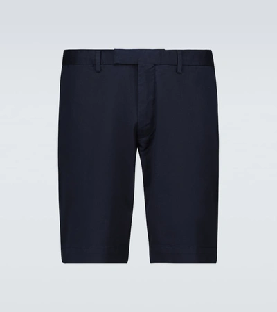 Polo Ralph Lauren Flat Front Stretch-cotton Shorts In Blue