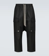 RICK OWENS CARGO CROPPED DRAWSTRING trousers,P00539698