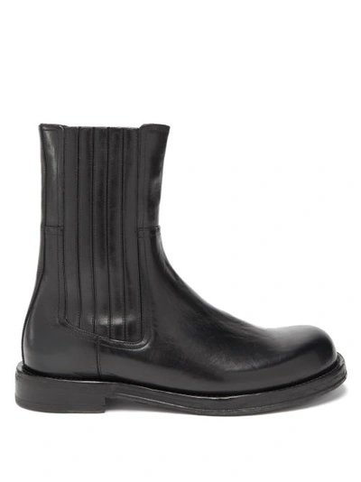Dolce & Gabbana 30mm Horse Leather Boots In Black