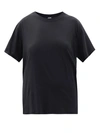 Lululemon All Yours Crew-neck Cotton-blend Jersey T-shirt In Black