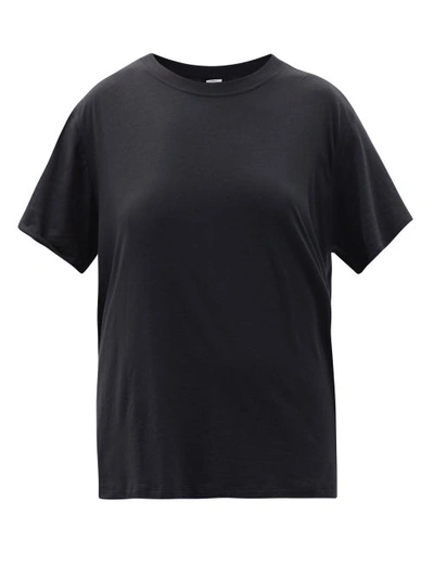 Lululemon All Yours Crew-neck Cotton-blend Jersey T-shirt In Black