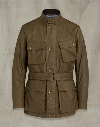 Belstaff Trialmaster Waxed Cotton Jacket In Green | ModeSens