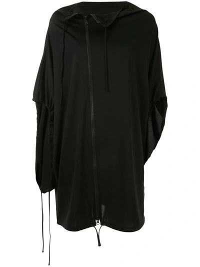 Yohji Yamamoto Zipped Long Shirt In Black