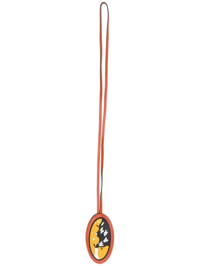 Marni Leather Lanyard In Orange