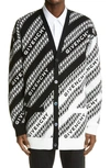 GIVENCHY OVERSIZED CHAINE JACQUARD CARDIGAN,BM90F84Y7A