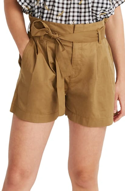 Madewell Paperbag Waist Shorts In Classic Desert