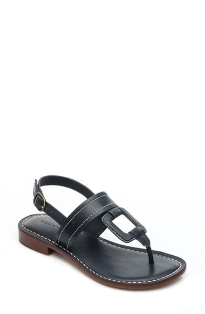 Bernardo Tegan Sandal In Navy Leather