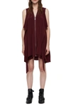 Allsaints Jayda Silk Dress In Bordeaux Red