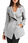 Belle & Bloom Bad Girl Wool Blend Moto Coat - Grey Marle