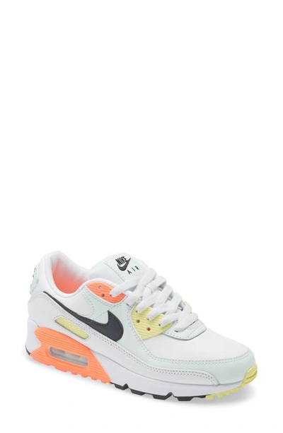 Nike Air Max 90 Women's Sneaker In White/ Dark Smoke/ Green