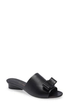 Ferragamo Double Bow Mule Sandals In Black