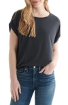 Lucky Brand Sandwash T-shirt In 001 Lucky Black