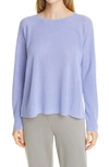 Eileen Fisher Organic Linen & Cotton Raglan Sweater In Terac