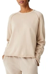 Eileen Fisher Raglan Organic Cotton Sweatshirt In Beige