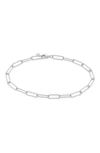 Monica Vinader Silver Alta Textured Chain Bracelet In Silver