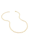Monica Vinader Alta Textured Chain Necklace In Yellow Gold