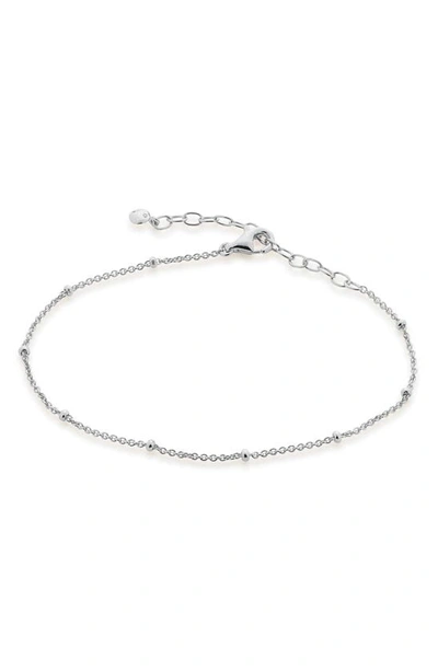 Monica Vinader Bead Station Chain Link Bracelet In Silver