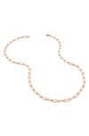 Monica Vinader Rose Gold Plated Vermeil Silver Alta Textured Chain Necklace In Rose Gold