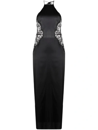 La Perla Black Silk Lace-detail Nightdress