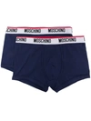 Moschino Logo Waistband Boxers In Blue