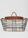 BURBERRY Woven Check and Leather Society Holdall