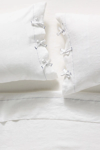 Anthropologie Harmony Hemp Sheet Set By  In White Size Queen Set In White