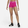 Nike Pro Women's 3" Shorts In Fireberry,white