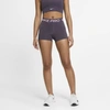 Nike Pro Women's 3" Shorts In Dark Raisin,pink Glaze